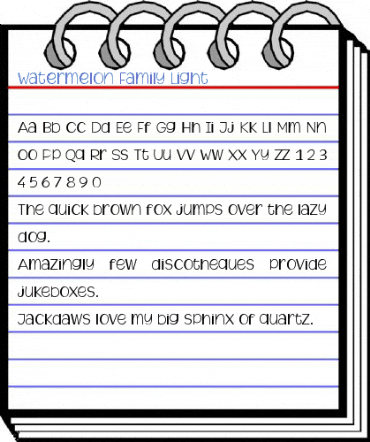 Watermelon Family Light Font