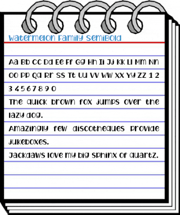 Watermelon Family SemiBold Font