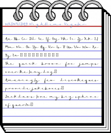 WEDNESDAY Nightdemo Regular Font
