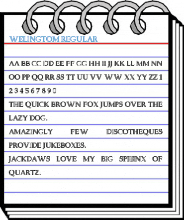 Welingtom Regular Font