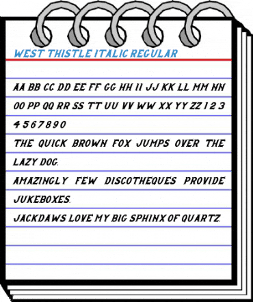 West Thistle Italic Regular Font