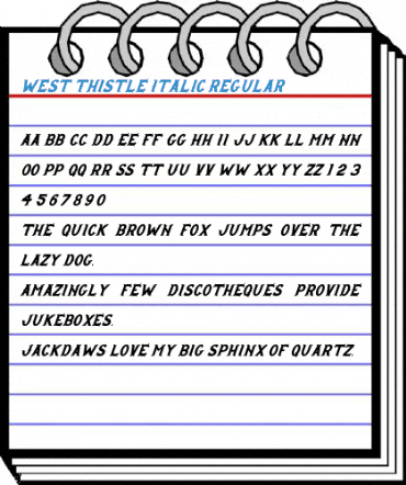 West Thistle Italic Regular Font