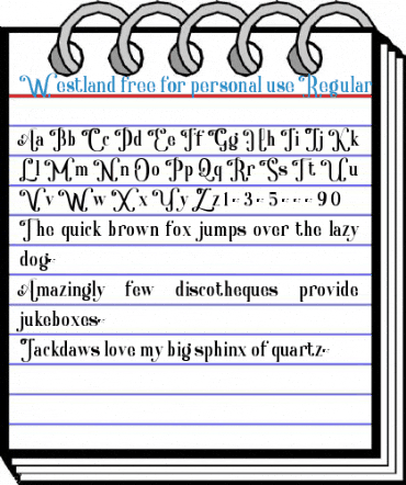 Westland free for personal use Regular Font