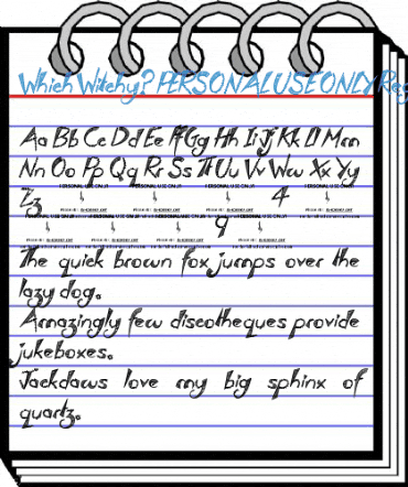 Which Witchy? PERSONAL USE ONLY Regular Font