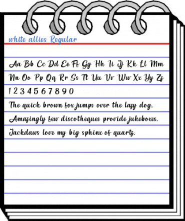 white allies Regular Font