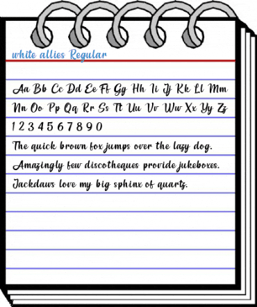 white allies Regular Font