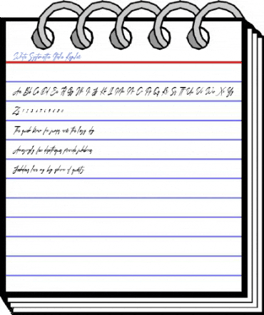 White Systemattic Italic Regular Font