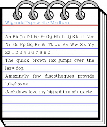 WigendaTypewrite Medium Font