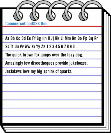 CommerceCondSSK Bold Font