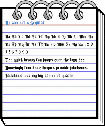 Wilson wells Regular Font