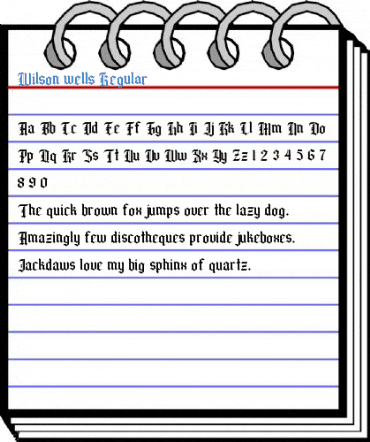 Wilson wells Regular Font