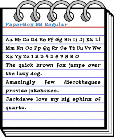 PaperBoy BB Font