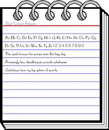 Zdyk Cancer Regular Font