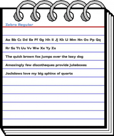 Zebra Regular Font