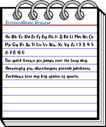 ZeroheroDemo Regular Font
