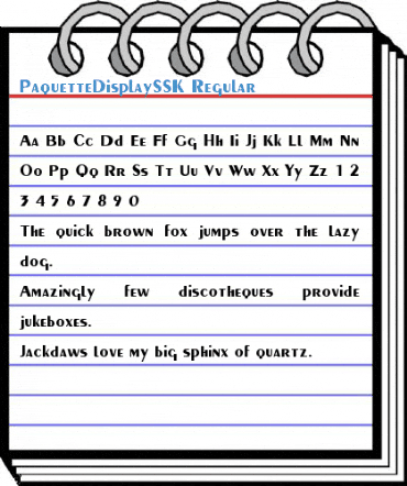 PaquetteDisplaySSK Regular Font