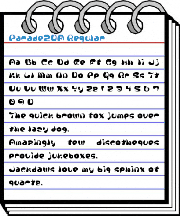 Parade20A Regular Font