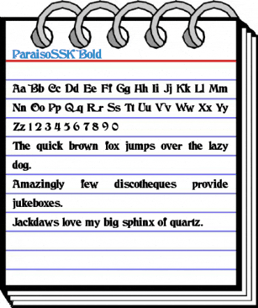 ParaisoSSK Bold Font