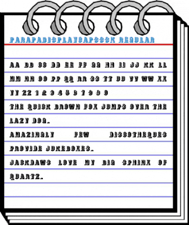 ParapaDisplayCapsSSK Font