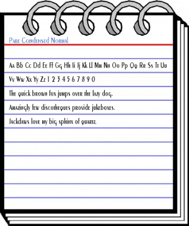 Pare Condensed Normal Font