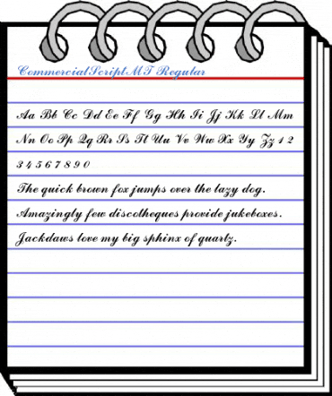 CommercialScriptMT Regular Font