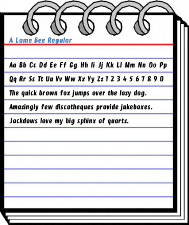 A Lame Bee Regular Font