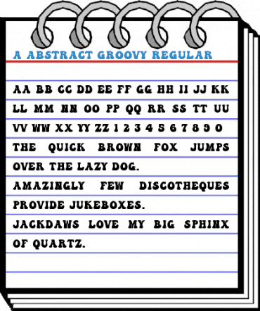 a Abstract Groovy Regular Font