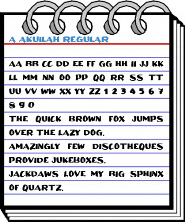 a Akuilah Regular Font