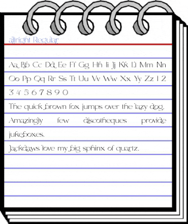 allright Regular Font