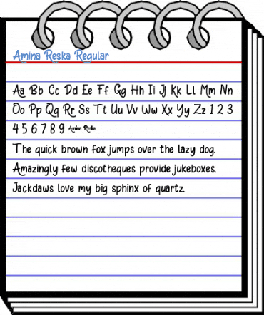 Amina Reska Regular Font