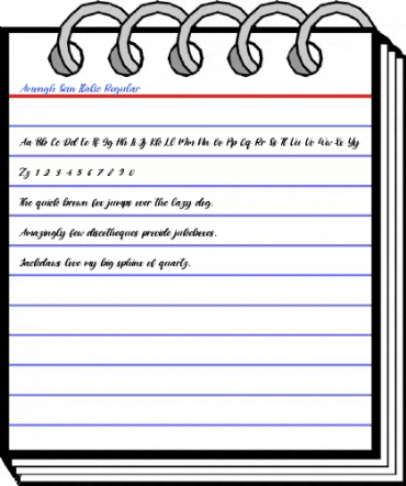 Amongh Sein Italic Regular Font