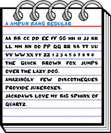 a Ampun Bang Regular Font
