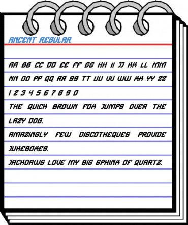Ancent Regular Font