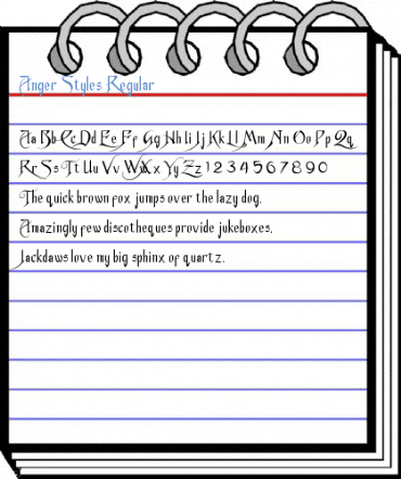 Anger Styles Regular Font
