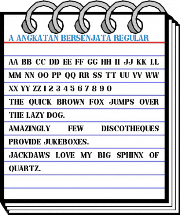 a Angkatan Bersenjata Regular Font