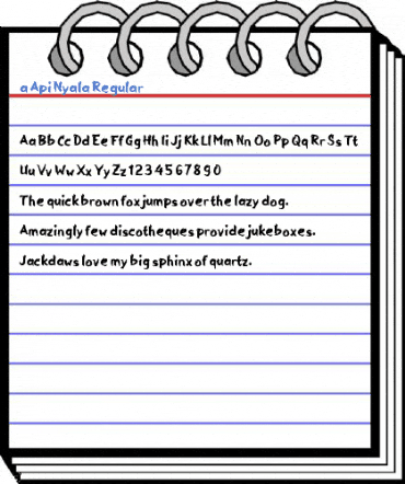 a Api Nyala Regular Font