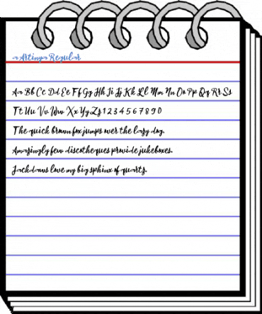 a Artinya Regular Font