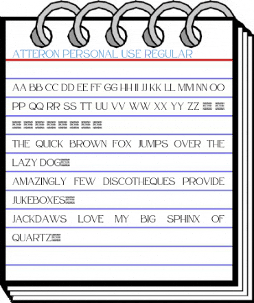 Atteron Personal Use Regular Font