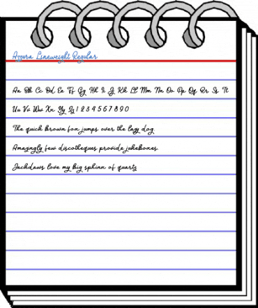 Azzura Lineweight Regular Font