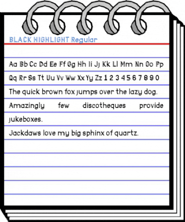 BLACK HIGHLIGHT Regular Font