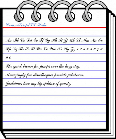CommScriptTT Italic Font