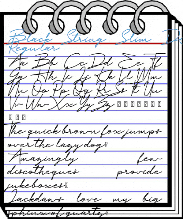 Black String Slim DEMO Regular Font