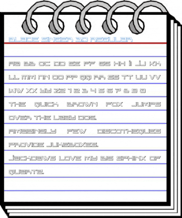 Blade Singer 3D Regular Font