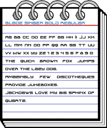 Blade Singer Bold Regular Font