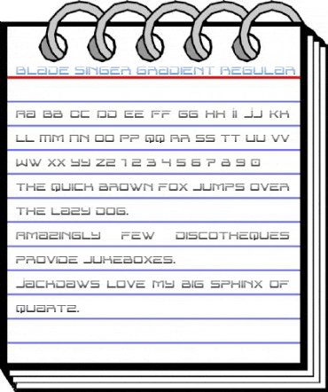 Blade Singer Gradient Regular Font