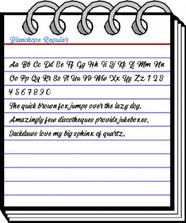 Blanchope Regular Font