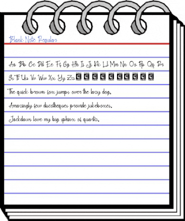 Blank Note Regular Font