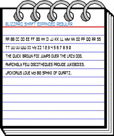 Blizzard Shaft Expanded Regular Font