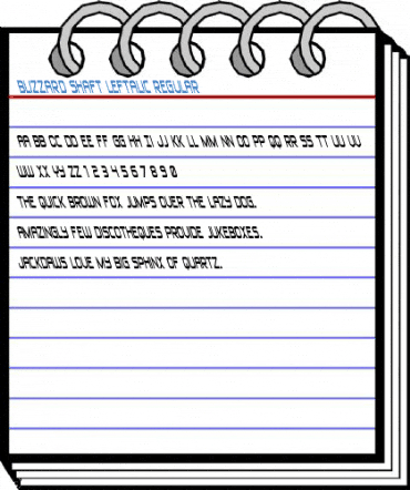Blizzard Shaft Leftalic Regular Font