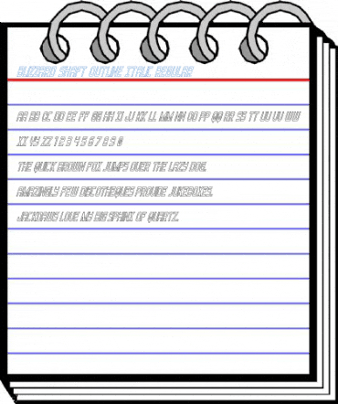 Blizzard Shaft Outline Italic Regular Font